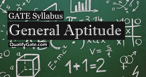 GATE 2021 Syllabus for General Aptitude